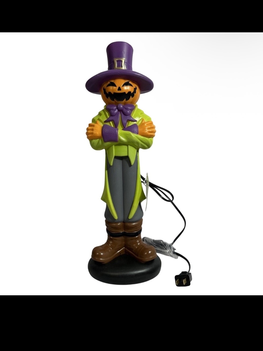 Dapper Jack O'Lantern 17" Lighted Blowmold Tabletop Halloween Decor NEW